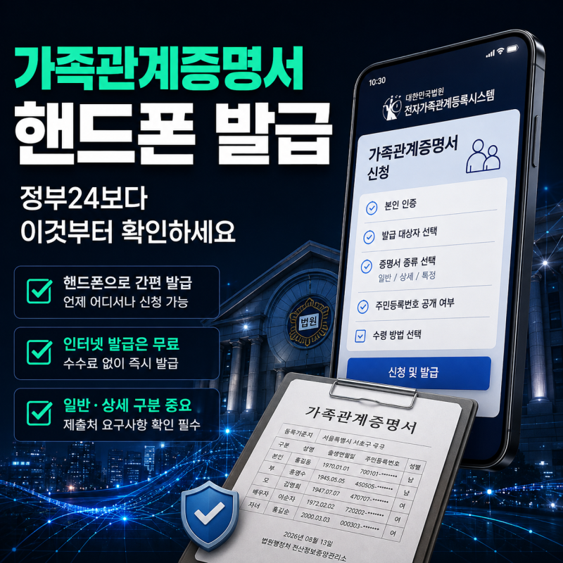 가족관계증명서 핸드폰 발급 방법｜정부24보다 이것부터 확인하세요