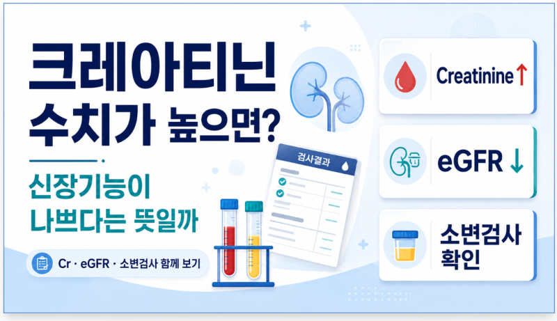 크레아티닌 수치가 높으면? 신장기능이 나쁘다는 뜻일까