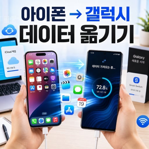 아이폰에서 갤럭시로! 스마트폰 기변 시 데이터 '완벽'하게 옮기는 방법 (스마트 스위치 총정....