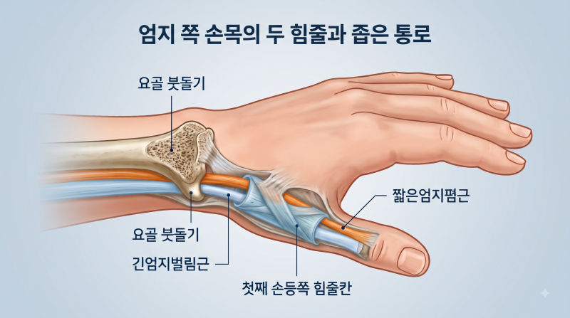 엄지 쪽 손목이 아프다면? 드퀘르벵건초염의 증상·감별·치료