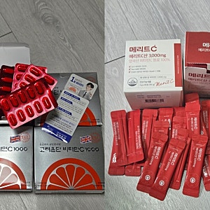 [내돈내산] 영국산 원료 비타민C 추천! 고려은단 1000 vs 휴온스 메리트C산 3000mg 솔직 비교 후기....
