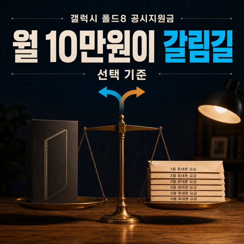 갤럭시 폴드8 공시지원금 50만원, 선택약정 분기점은 월 10만원