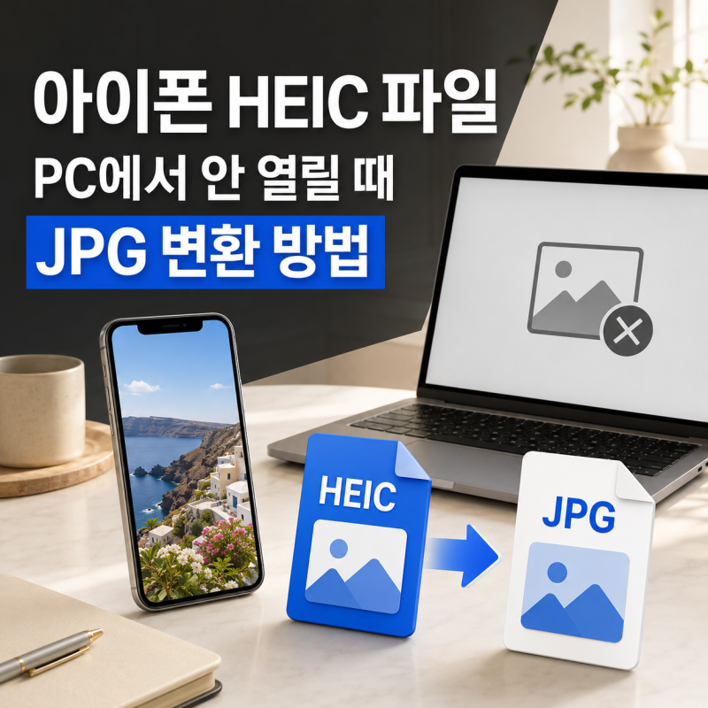 아이폰 HEIC 파일이란? PC로 옮기면 안 열리는 이유와 JPG 변환 방법 총정리