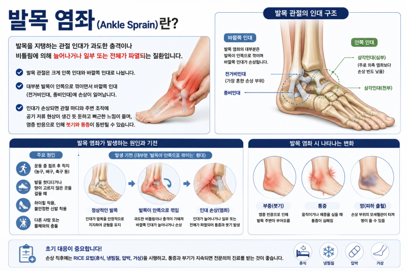 발목 염좌 치료, '이것'을 방치하면 만성 발목 불안정증을 유발합니다! 구로구 종합병원
