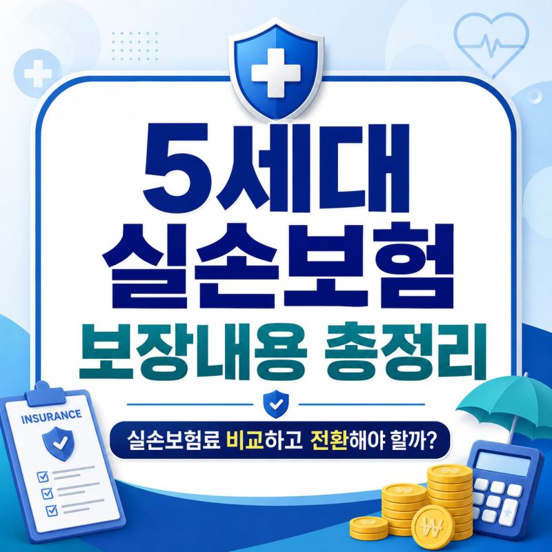 5세대 실손보험 보장내용 총정리 | 실손보험료 비교하고 전환해야 할까?