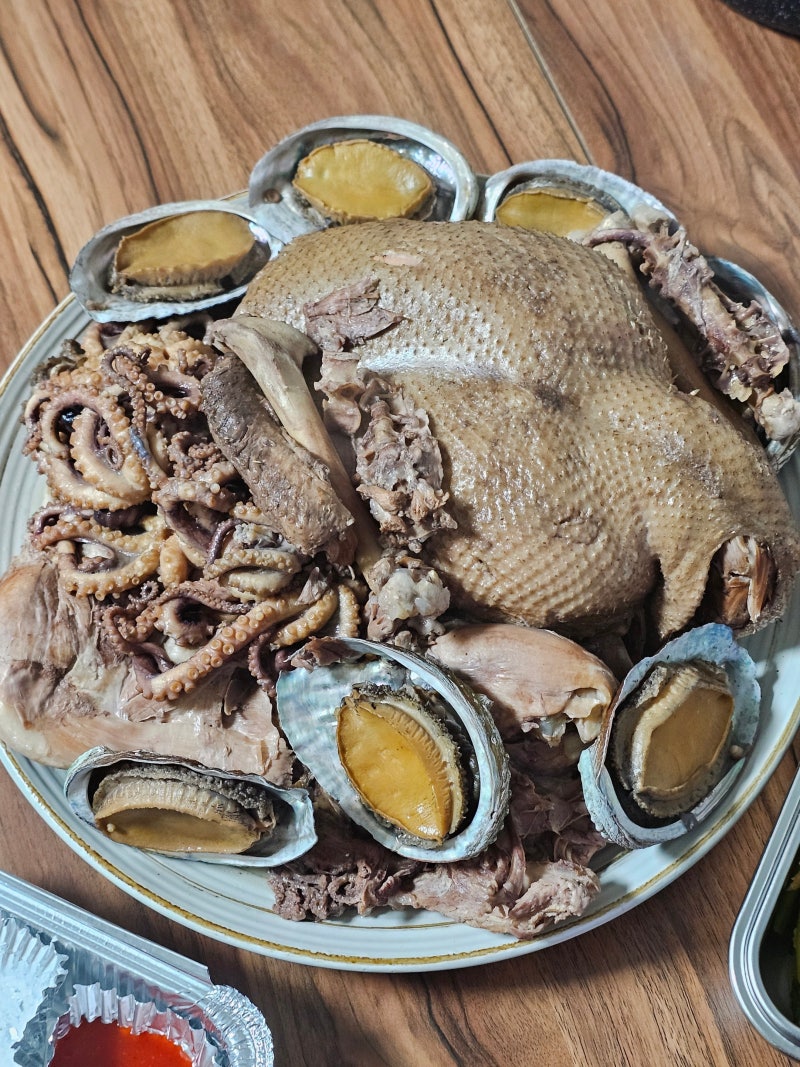 얌얌 요리 기록 : 복날기념 오리 해신탕 만들기, 전복과 낙지를 넣은 여름 보양식