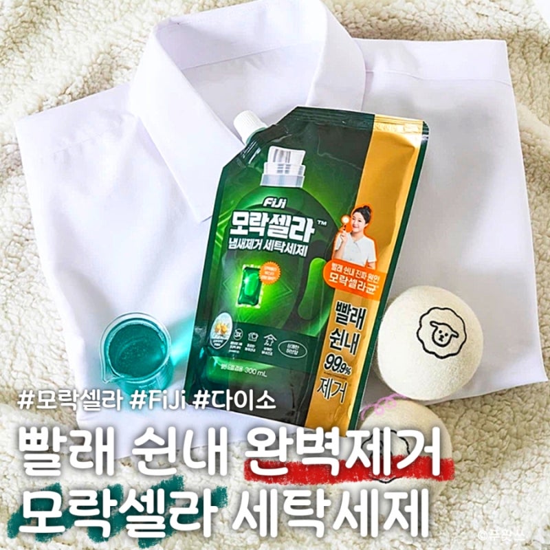 [다이소 꿀템] 빨래 쉰내 99.9% 잡는 SNS 간증템! 2,000원의 기적 모락셀라 냄새제거 세탁세제 솔....