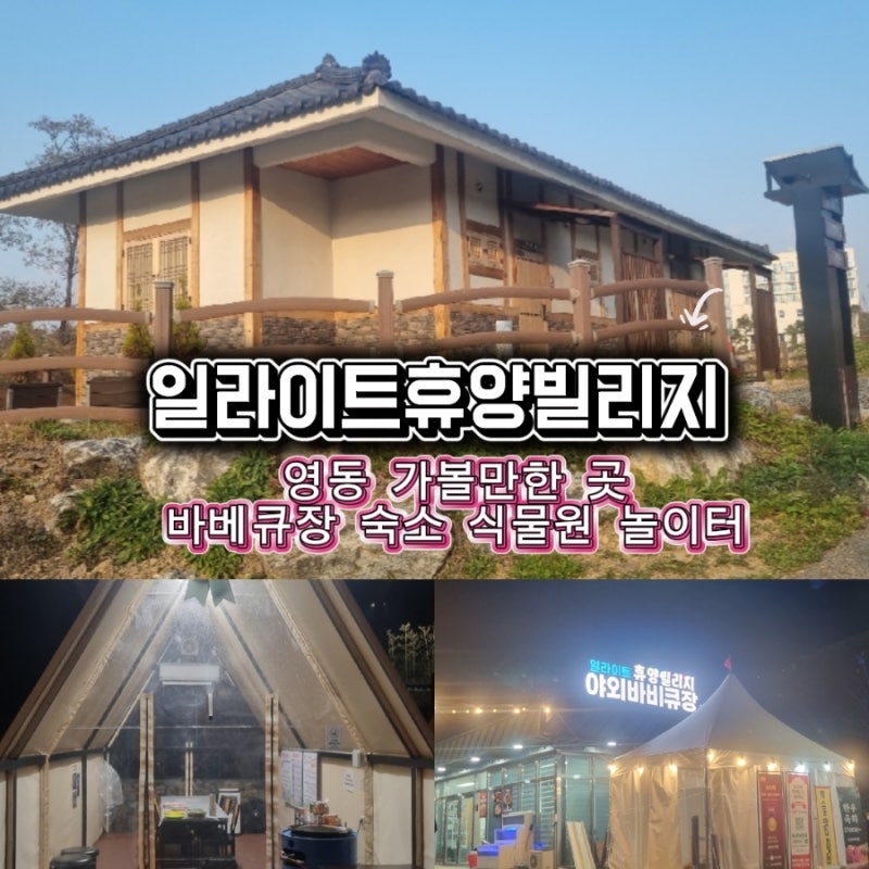 영동 일라이트 휴양빌리지 숙박 후기｜바베큐·놀이터·레인보우식물원까지