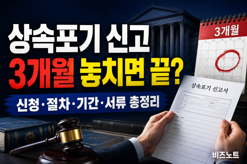 상속포기 신고서 신청 및 절차, 기간·서류까지 총정리