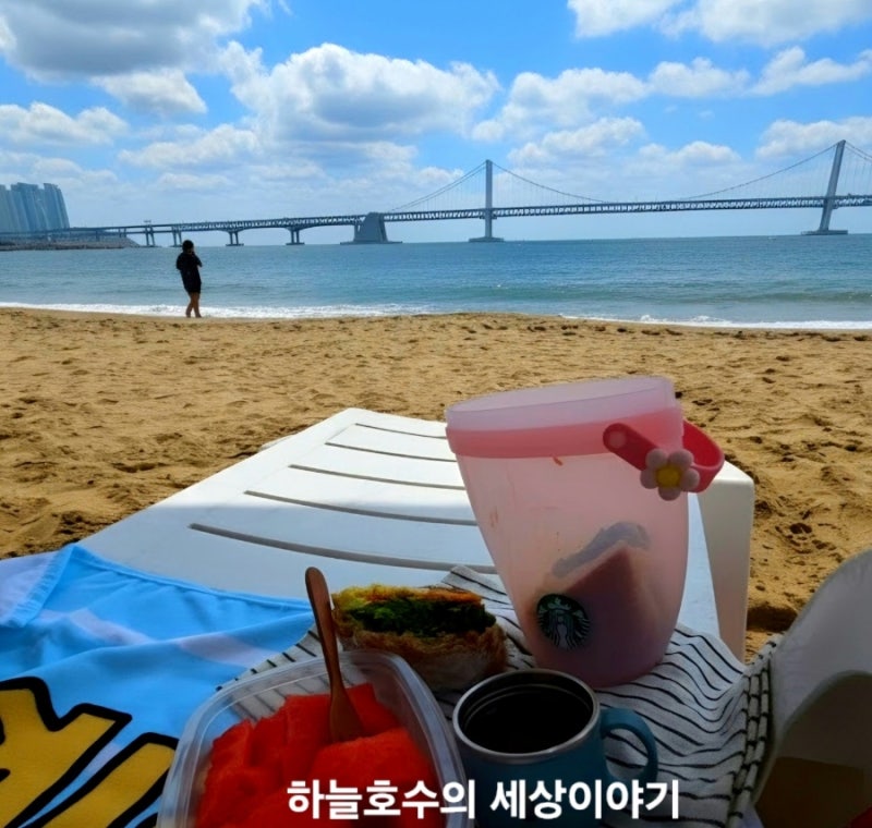 광안리해수욕장 물놀이 2026 부산 여름 피서용품 썬베드 갈대 파라솔 대여 해변 피크닉