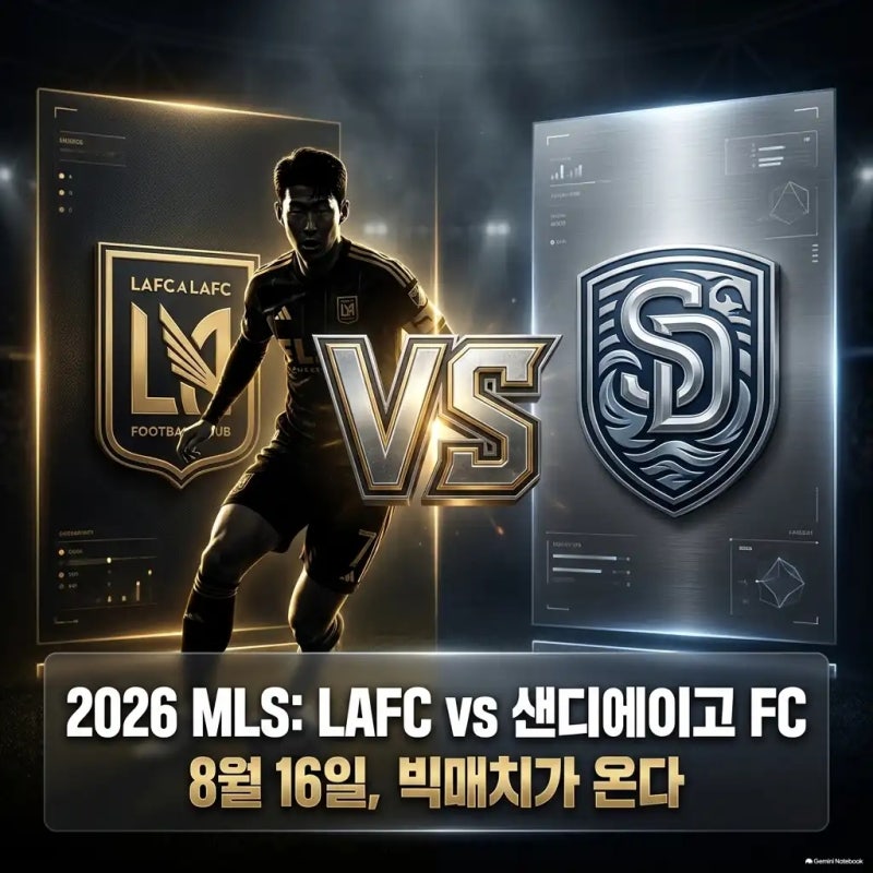 2026년 8월 16일 LAFC vs 샌디에고 FC 전력 분석 | 경기 일정 중계 손흥민 출전