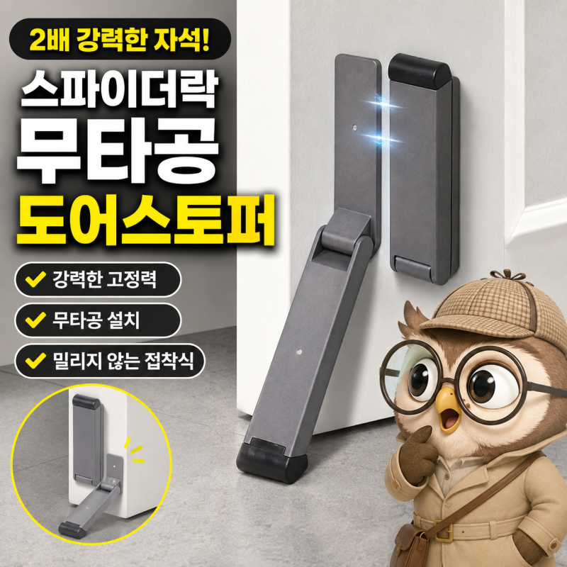 스파이더락 무타공 현관문 도어스토퍼 설치·고정력 정리