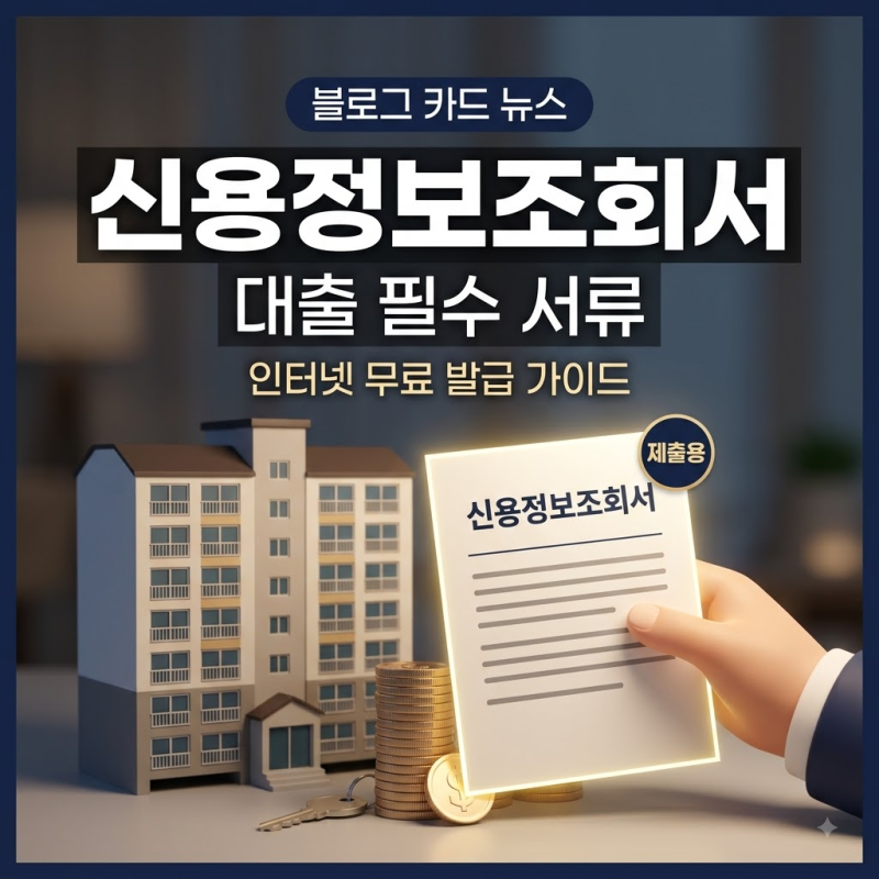 신용정보조회서 발급 전세자금대출 심사 1순위 서류 인터넷으로 3분 만에 받는 법