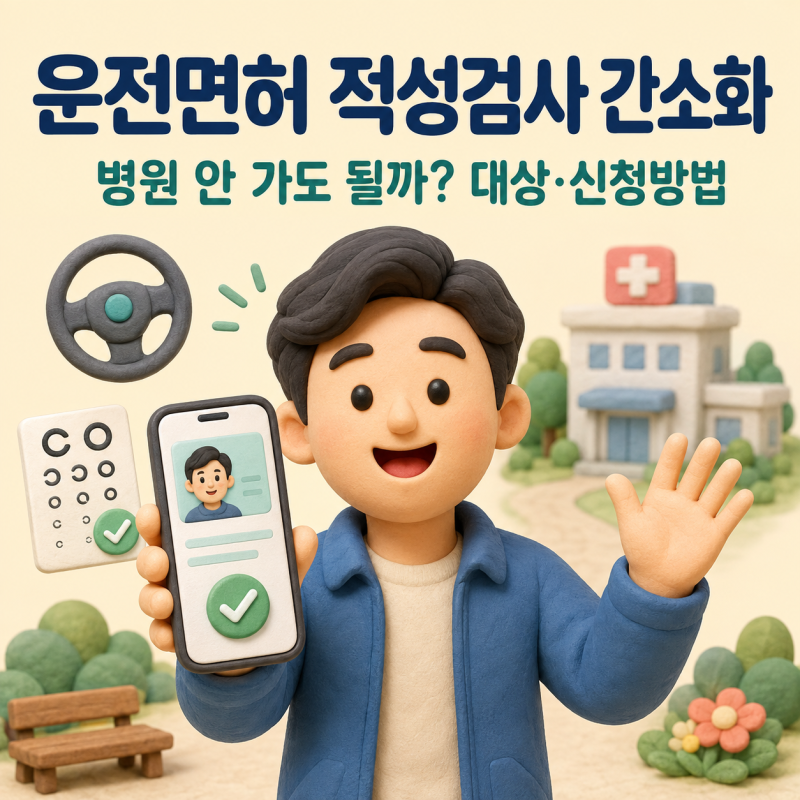 운전면허 적성검사 간소화, 병원 안 가도 될까? 대상·신청방법 총정리