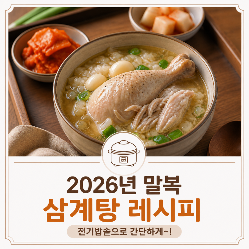 말복 삼계탕 레시피 전기밥솥으로 간단하게~!
