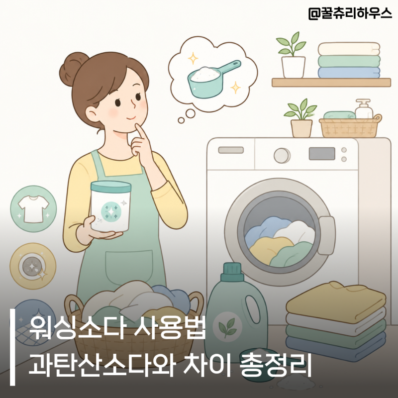 워싱소다 사용법 빨래 효과 과탄산소다와 차이 총정리
