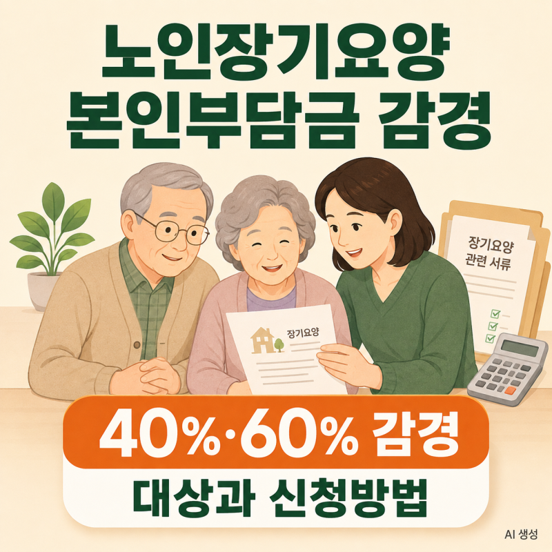 노인장기요양 본인부담금 감경｜대상과 신청방법