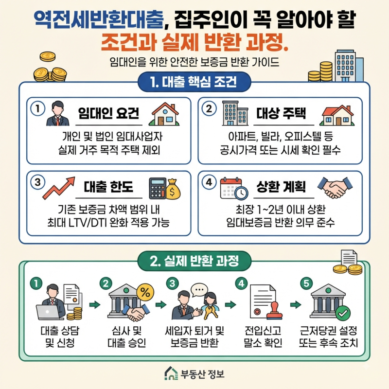 역전세반환대출, 집주인이 꼭 알아야 할 조건과 실제 반환 과정