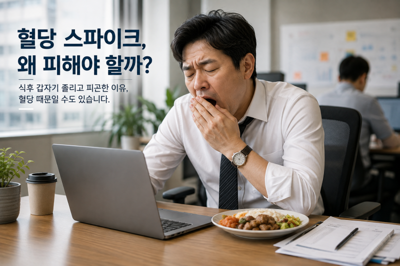 혈당 스파이크, 정말 위험할까? 식후 갑자기 졸리고 피곤한 이유, 혈당 때문일 수도 있습니다....