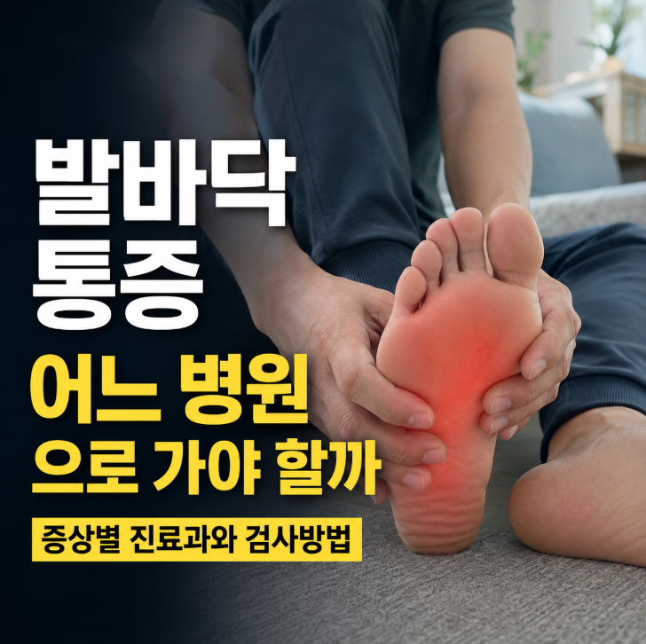 발바닥 통증 어느 병원으로 가야 할까? 증상별 진료과와 검사방법