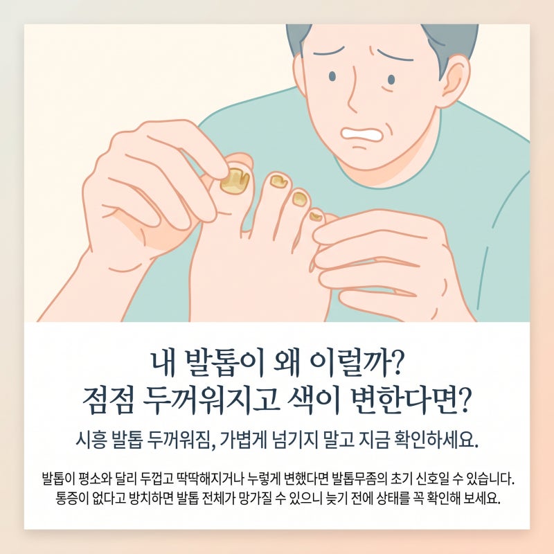 시흥 발톱두꺼워짐, 이런 변화가 나타난다면 확인해보세요