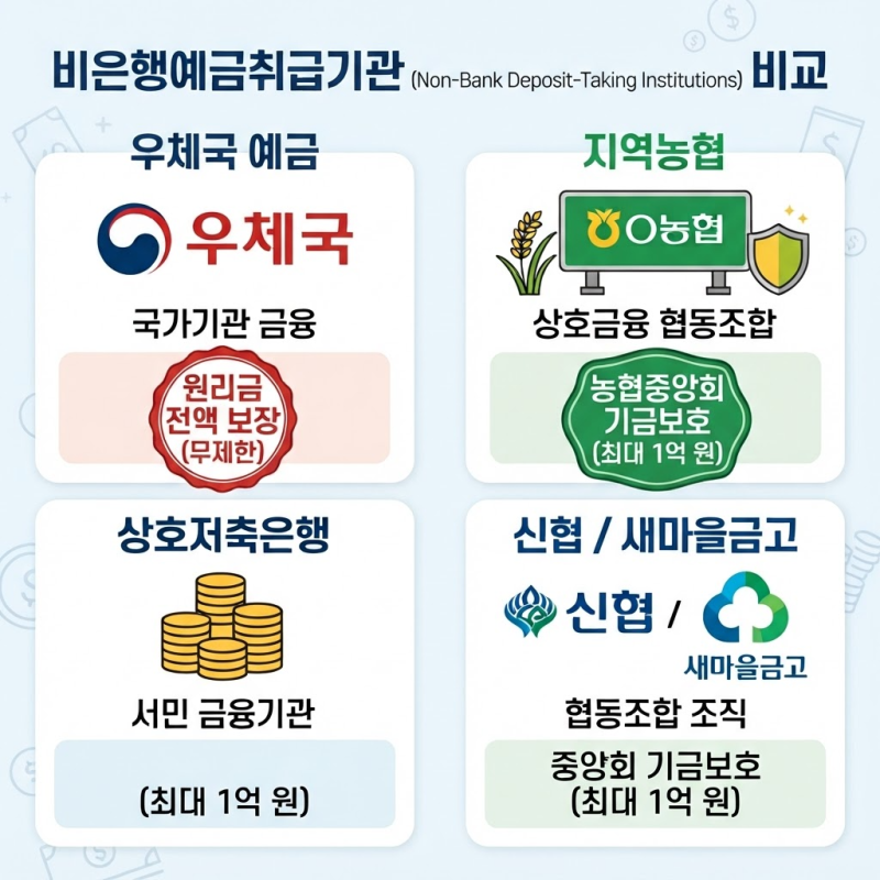 비은행예금취급기관의 모든 것: 농협의 정체부터 저축은행·우체국까지 완벽 정리