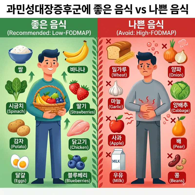 과민성대장증후군 음식 가이드! 좋은 것부터 나쁜 것까지 자세히 알아보기
