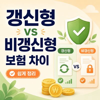 갱신형 비갱신형 차이, 어떤 보험이 나한테 맞을까?