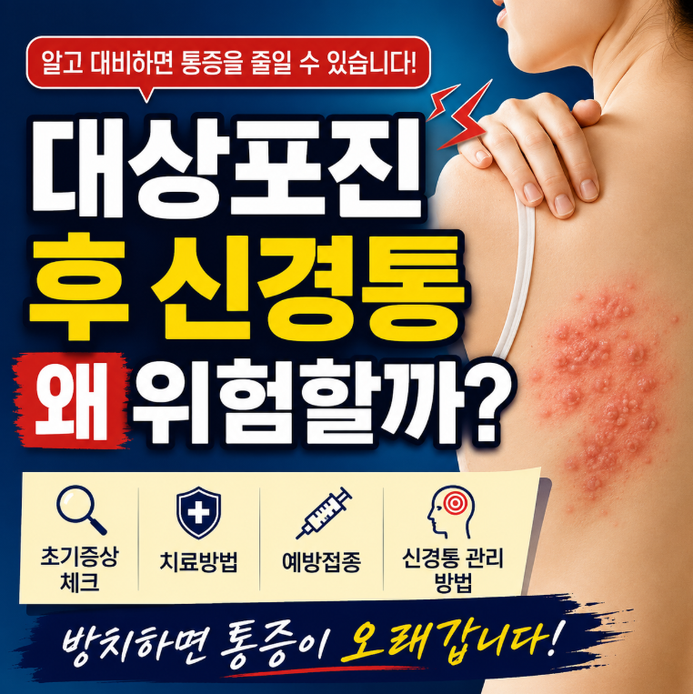 대상포진 후 신경통, 왜 무서운가? 초기증상부터 치료·예방법까지
