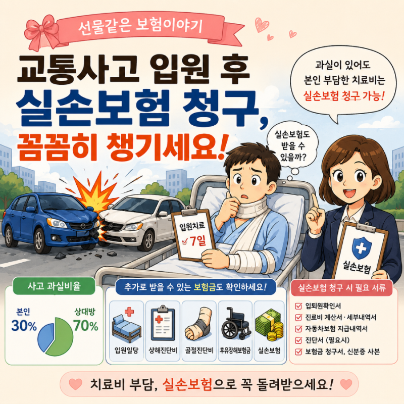 교통사고 입원 후 실손보험금 청구 가능할까?
