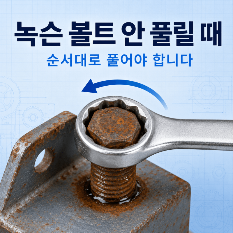 녹슨 볼트 안 풀릴 때 푸는 순서｜머리 뭉개지기 전에 확인할 방법