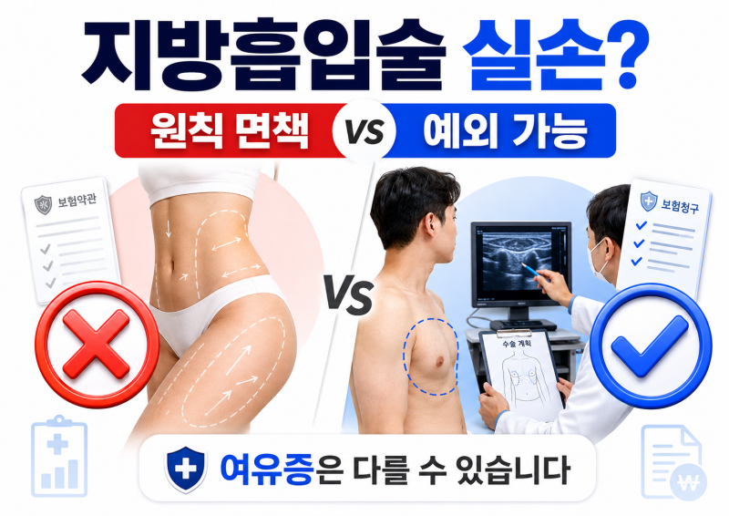 여유증 수술 지방흡입, 실손보험 받을 수 있을까?