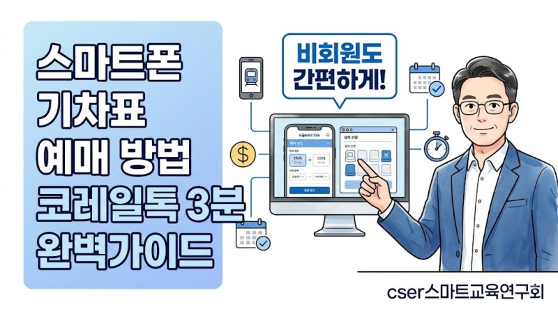 "기차표 사려고 아직도 역에서 줄 서세요?" 코레일톡 3분 예매법