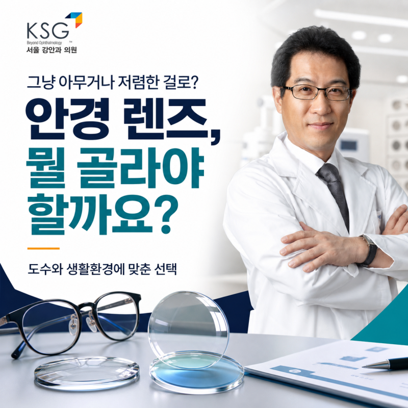"그냥 아무거나 저렴한 걸로 할게요" 안경 렌즈, 종류가 너무 많은데 뭘 골라야 하나요