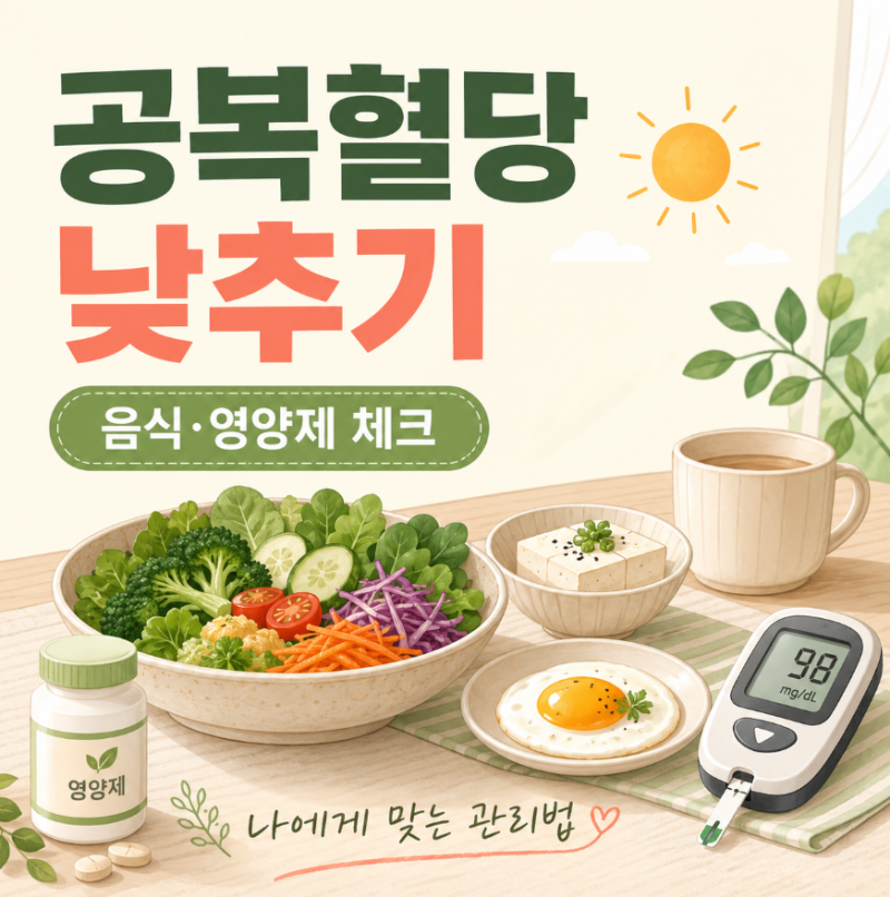 공복혈당 낮추려면 어떻게 해야할까? 음식부터 영양제 나에게 맞는건?