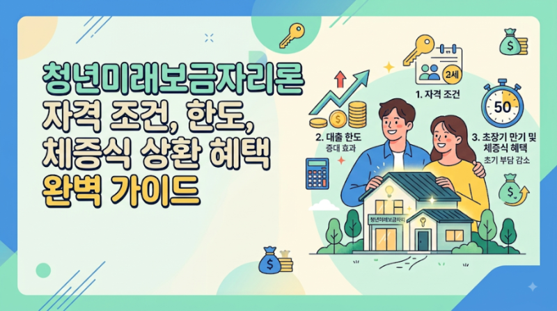 [경제이슈]청년미래보금자리론 자격 조건, 한도, 체증식 상환 혜택 완벽 가이드