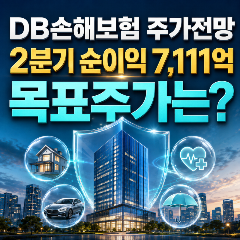 DB손해보험 주가전망2분기 순이익 급증과 포테그라 목표주가는?[65편]