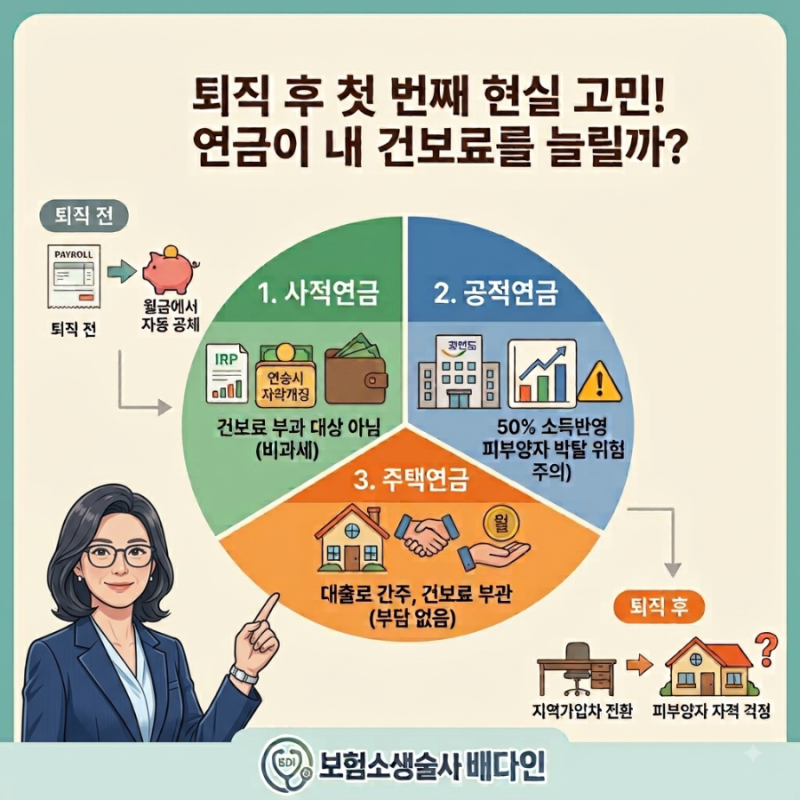 연금 받으면 건강보험료 폭탄 맞을까?사적.공적.주택연금 건보료 영향 총정리