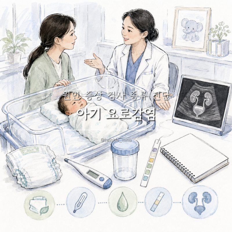 신생아 아기 요로감염 원인 증상 검사 종류 진단은?