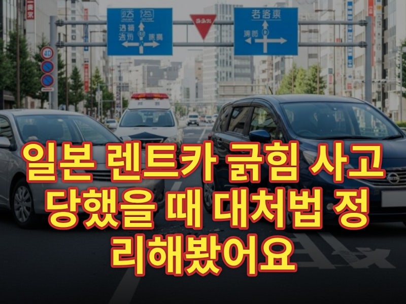 일본 렌트카 긁힘 사고 당했을 때 대처법 정리해봤어요 (2026)