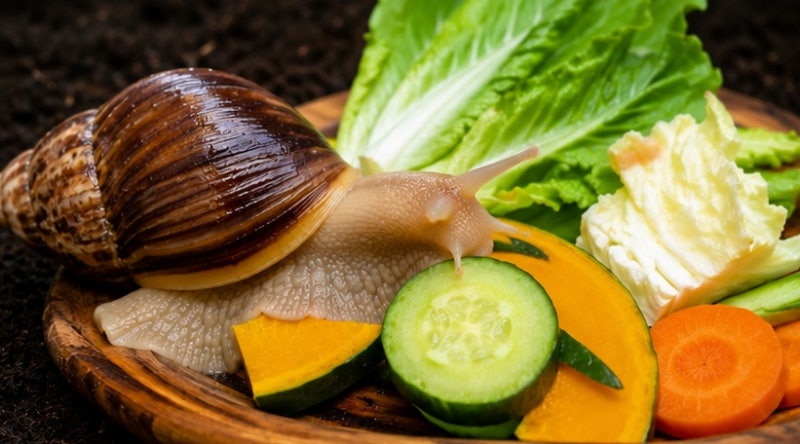 아프리카왕달팽이 금와 달팽이 먹이 및 수명
