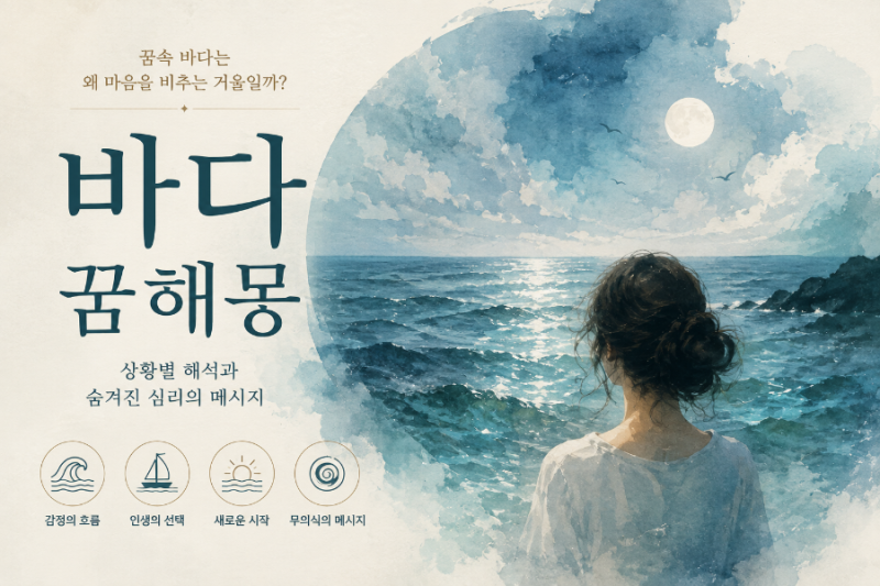 바다 꿈해몽｜꿈속 바다는 왜 마음을 비추는 거울이라고 할까?