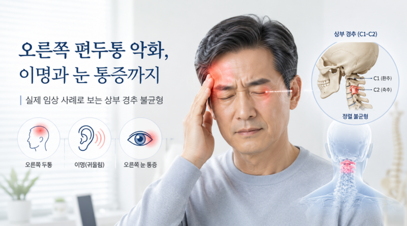 오른쪽 편두통이 잦아지고 이명, 눈 통증까지 생겼다면? 50대 남성 사례로 보는 악화 신호