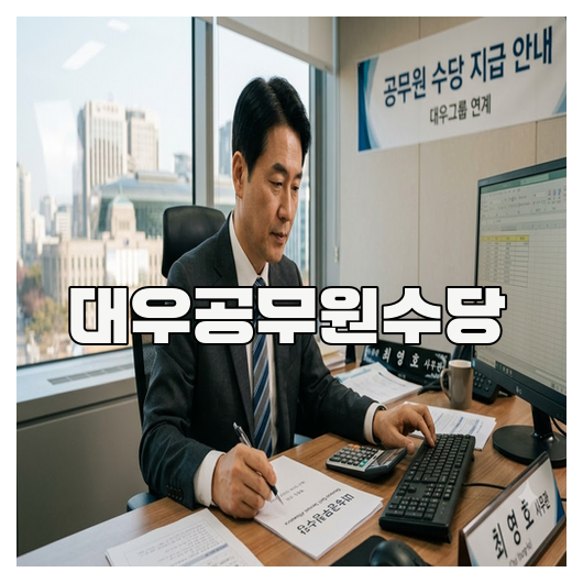 대우공무원수당 적용 기준과 지급 내용을 알아보는 방법
