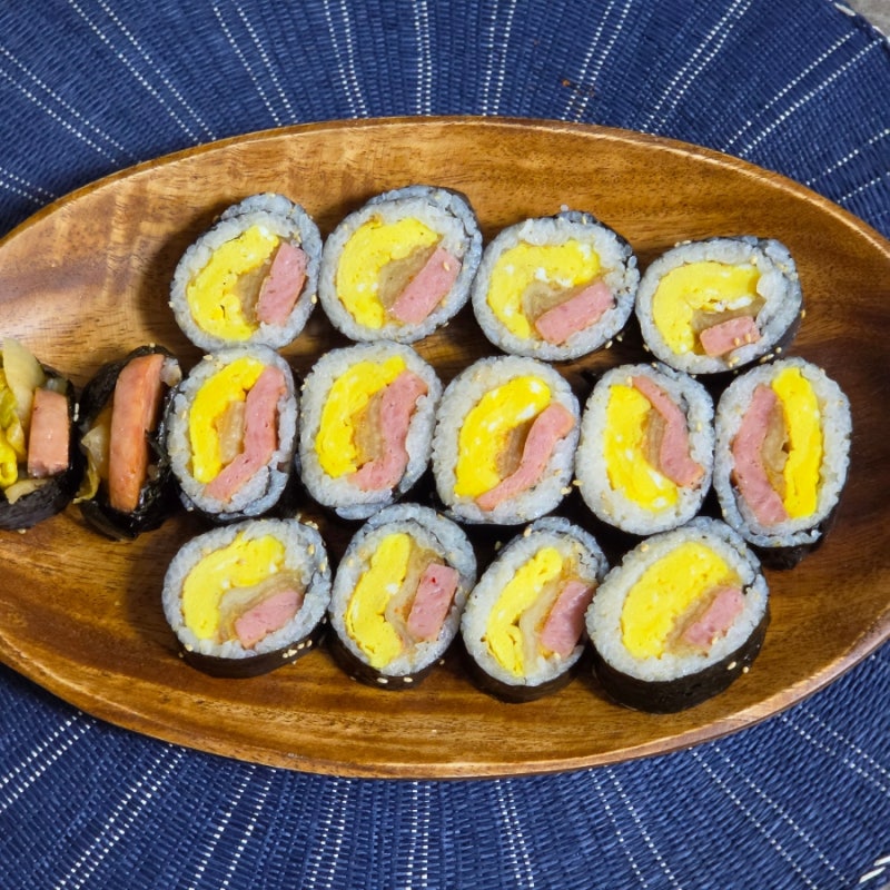 초간단 김밥 레시피 묵은지 스팸 김밥
