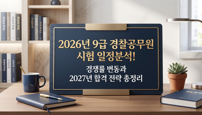 2026년 9급 경찰공무원 시험 일정분석! 경쟁률 변동과 2027년 합격 전략 총정리