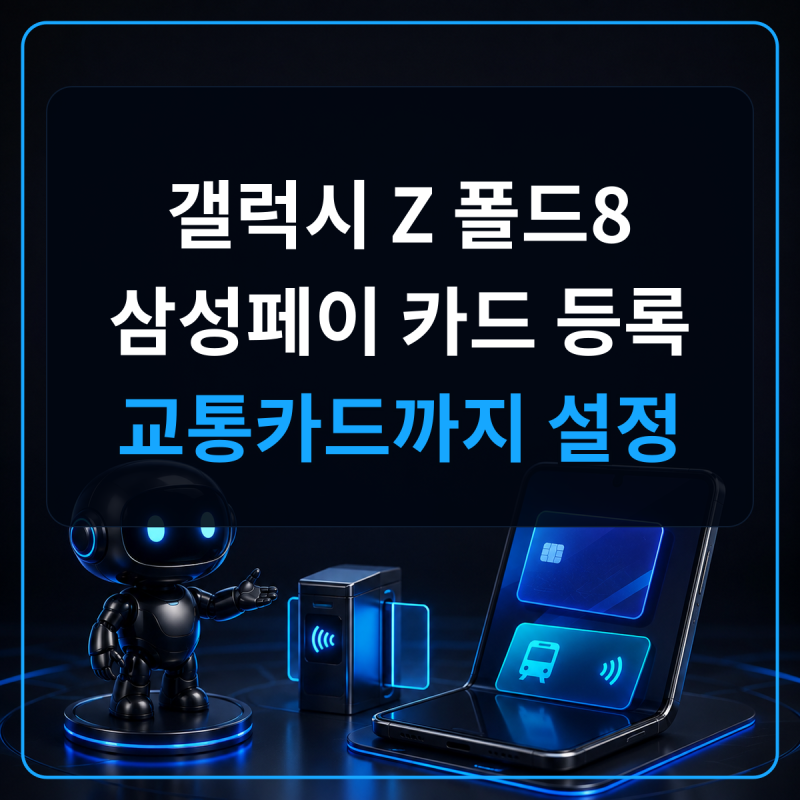 갤럭시 Z 폴드8 삼성페이 카드 등록 방법, 교통카드까지 설정하기