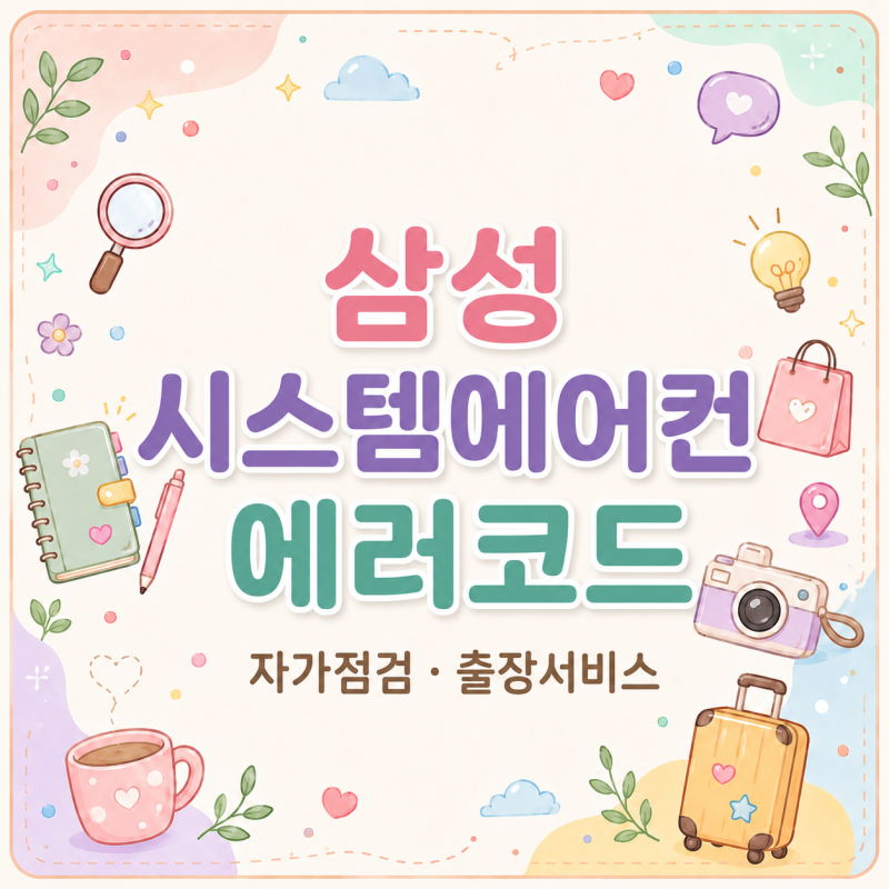 삼성 시스템에어컨 에러코드, 집에서 먼저 점검하는 법