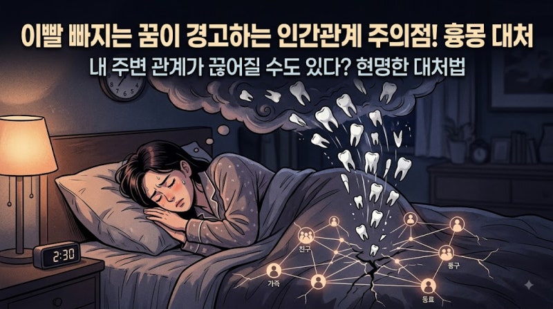 이빨 빠지는 꿈 해몽과 인간관계 흉몽 대처법