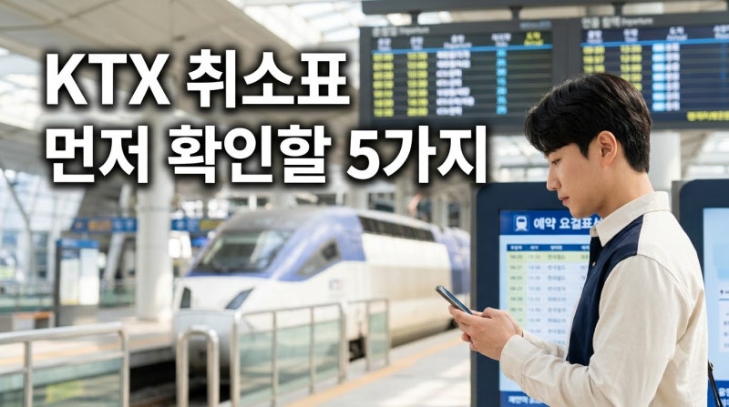 KTX 취소표 남보다 먼저 잡는 방법 5가지｜예약대기부터 확인 순서까지